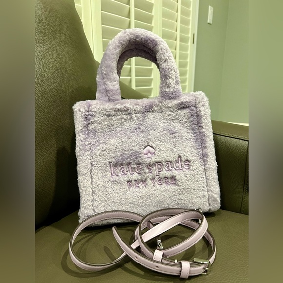 NWT! Kate Spade Ellie Faux Fur Small Tote - Picture 1 of 9